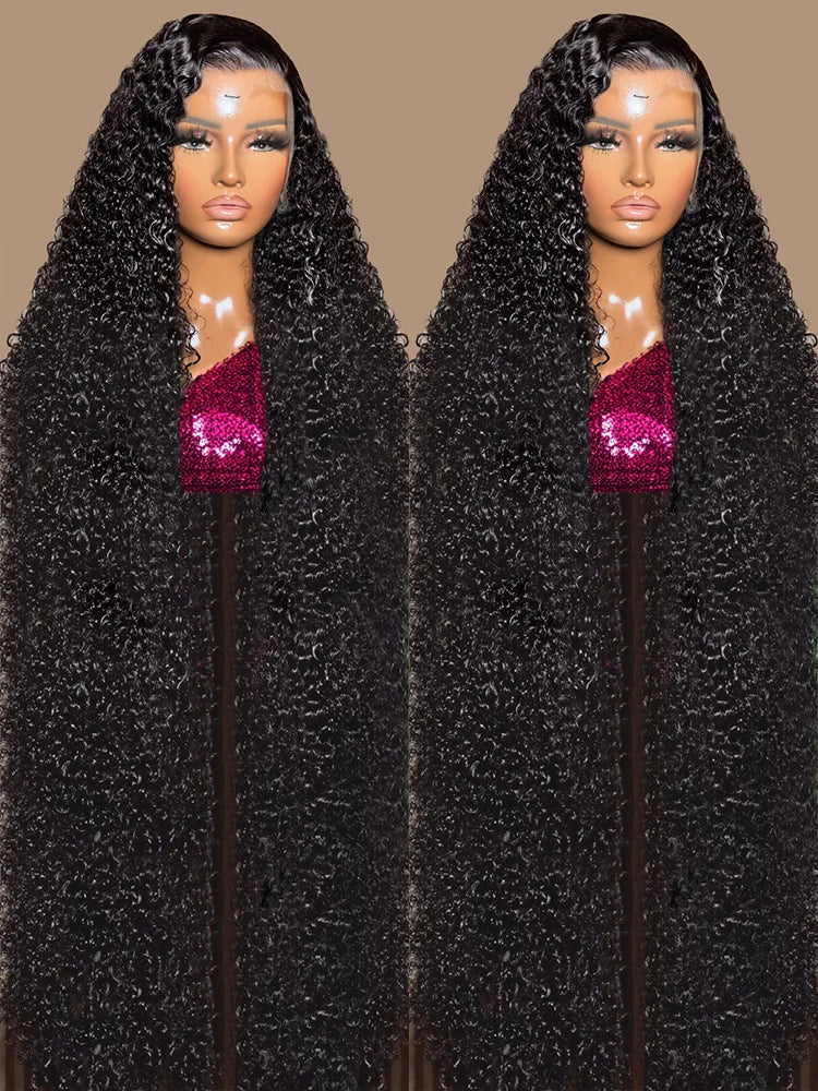 Deep Wave Hd Lace Front Human Hair Curly Wigs
